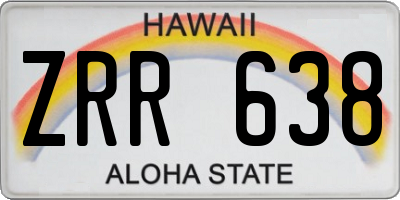 HI license plate ZRR638