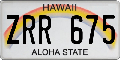 HI license plate ZRR675