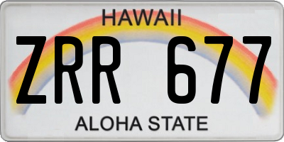 HI license plate ZRR677