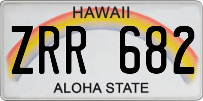 HI license plate ZRR682