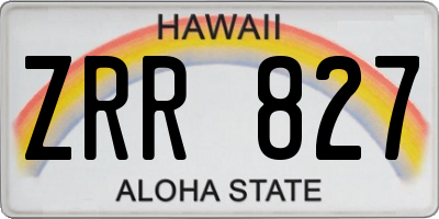 HI license plate ZRR827