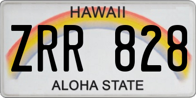 HI license plate ZRR828