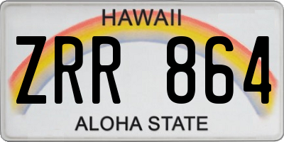 HI license plate ZRR864