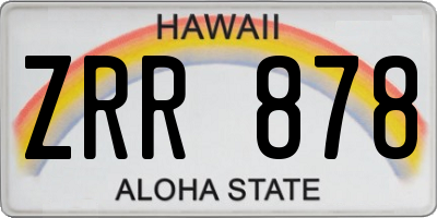 HI license plate ZRR878