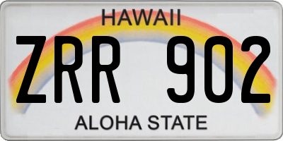 HI license plate ZRR902