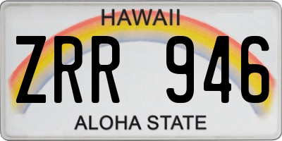 HI license plate ZRR946
