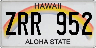 HI license plate ZRR952