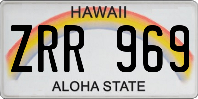 HI license plate ZRR969