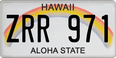 HI license plate ZRR971