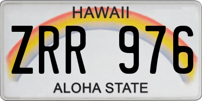 HI license plate ZRR976