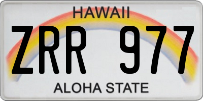 HI license plate ZRR977