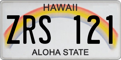 HI license plate ZRS121