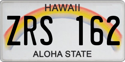 HI license plate ZRS162