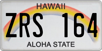 HI license plate ZRS164