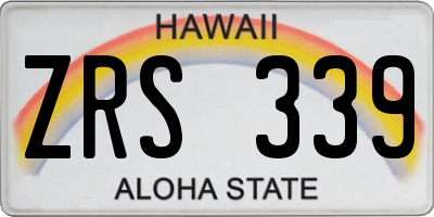 HI license plate ZRS339