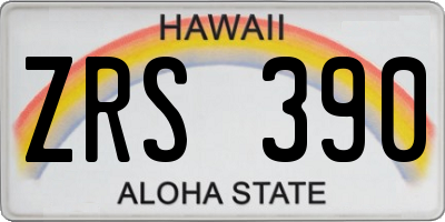 HI license plate ZRS390