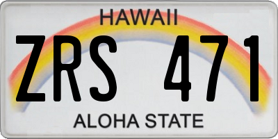 HI license plate ZRS471