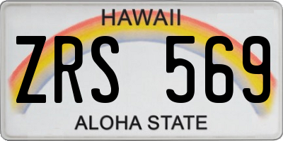 HI license plate ZRS569