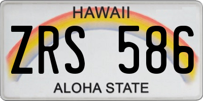 HI license plate ZRS586