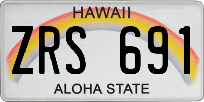 HI license plate ZRS691