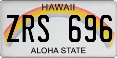 HI license plate ZRS696
