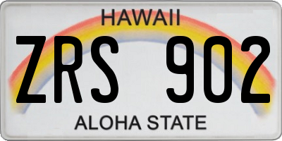 HI license plate ZRS902