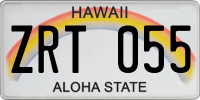 HI license plate ZRT055