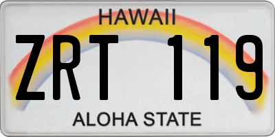 HI license plate ZRT119