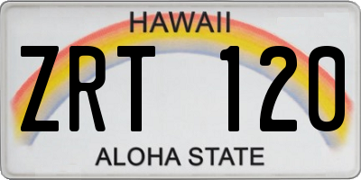 HI license plate ZRT120
