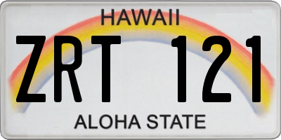 HI license plate ZRT121