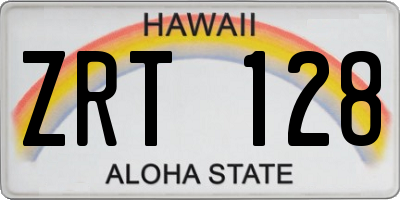 HI license plate ZRT128