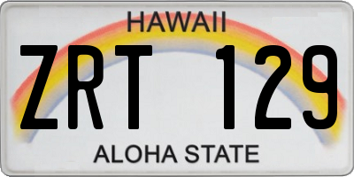 HI license plate ZRT129