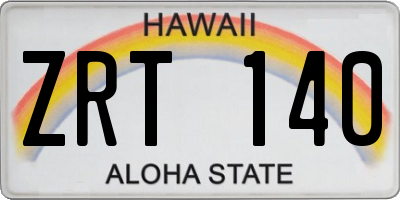 HI license plate ZRT140