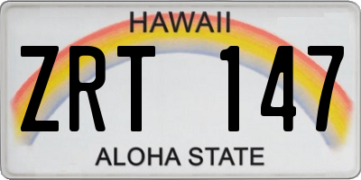 HI license plate ZRT147