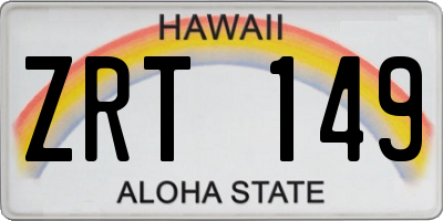 HI license plate ZRT149