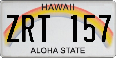 HI license plate ZRT157