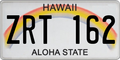 HI license plate ZRT162