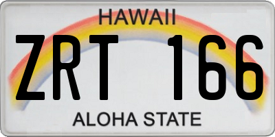 HI license plate ZRT166