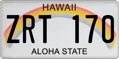 HI license plate ZRT170