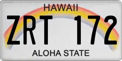HI license plate ZRT172
