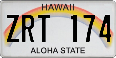 HI license plate ZRT174