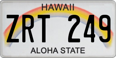 HI license plate ZRT249