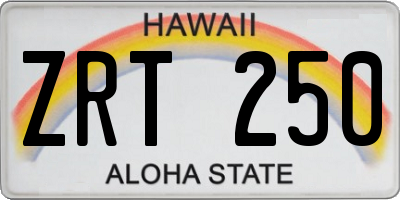 HI license plate ZRT250