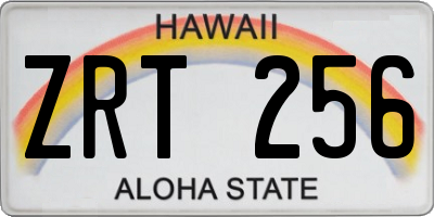 HI license plate ZRT256