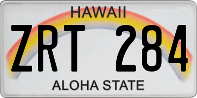 HI license plate ZRT284