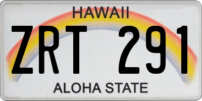 HI license plate ZRT291