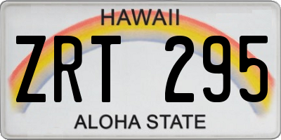 HI license plate ZRT295