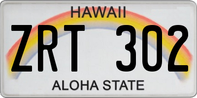 HI license plate ZRT302