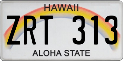 HI license plate ZRT313