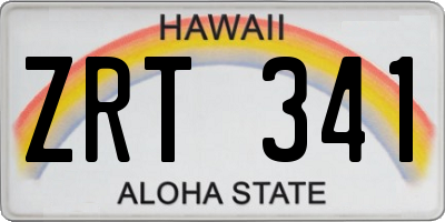 HI license plate ZRT341
